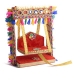 Elegant Laddu Gopal Jhula with Mirror Stone