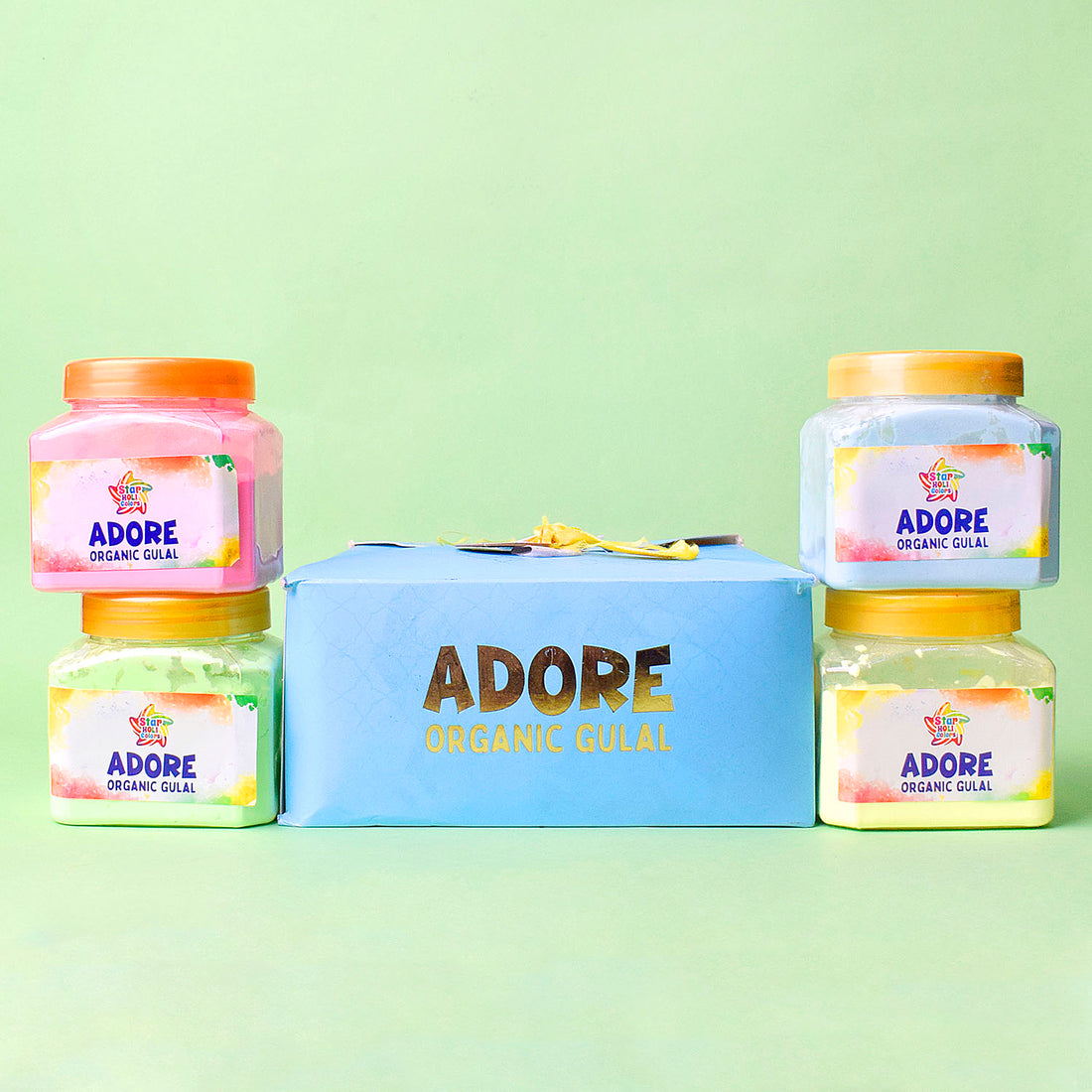 4 Pc Set of Adore Organic Gulal With Gift  Box Packaging