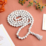 Howlite Crystal Necklace | 6MM Beads for Chakra Healing & Calm