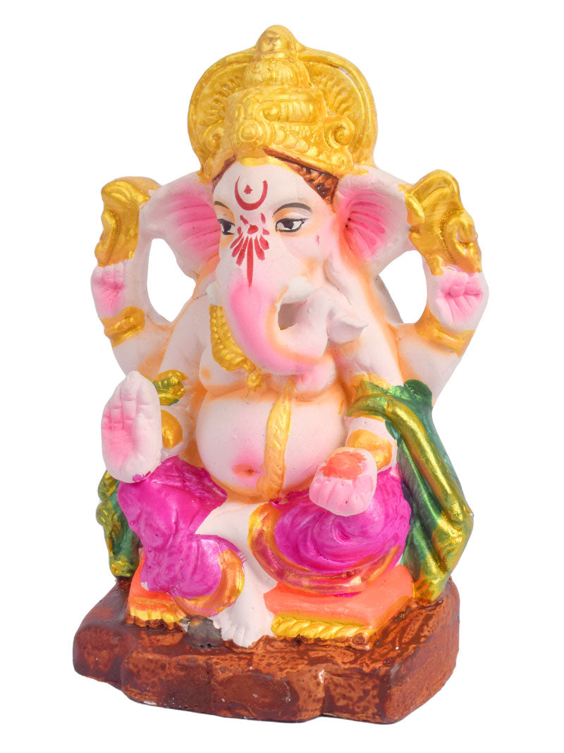 Auspicious 6-Inch Eco-Friendly Ganesha Idol