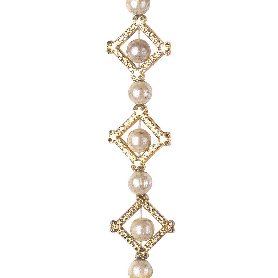 Elegant Pearls Wall Hanging with Pom Pom Tassels