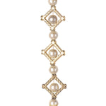 Elegant Pearls Wall Hanging with Pom Pom Tassels