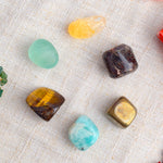 6 Wealth Tumble Stone Kit for Abundance, Luck & Prosperity