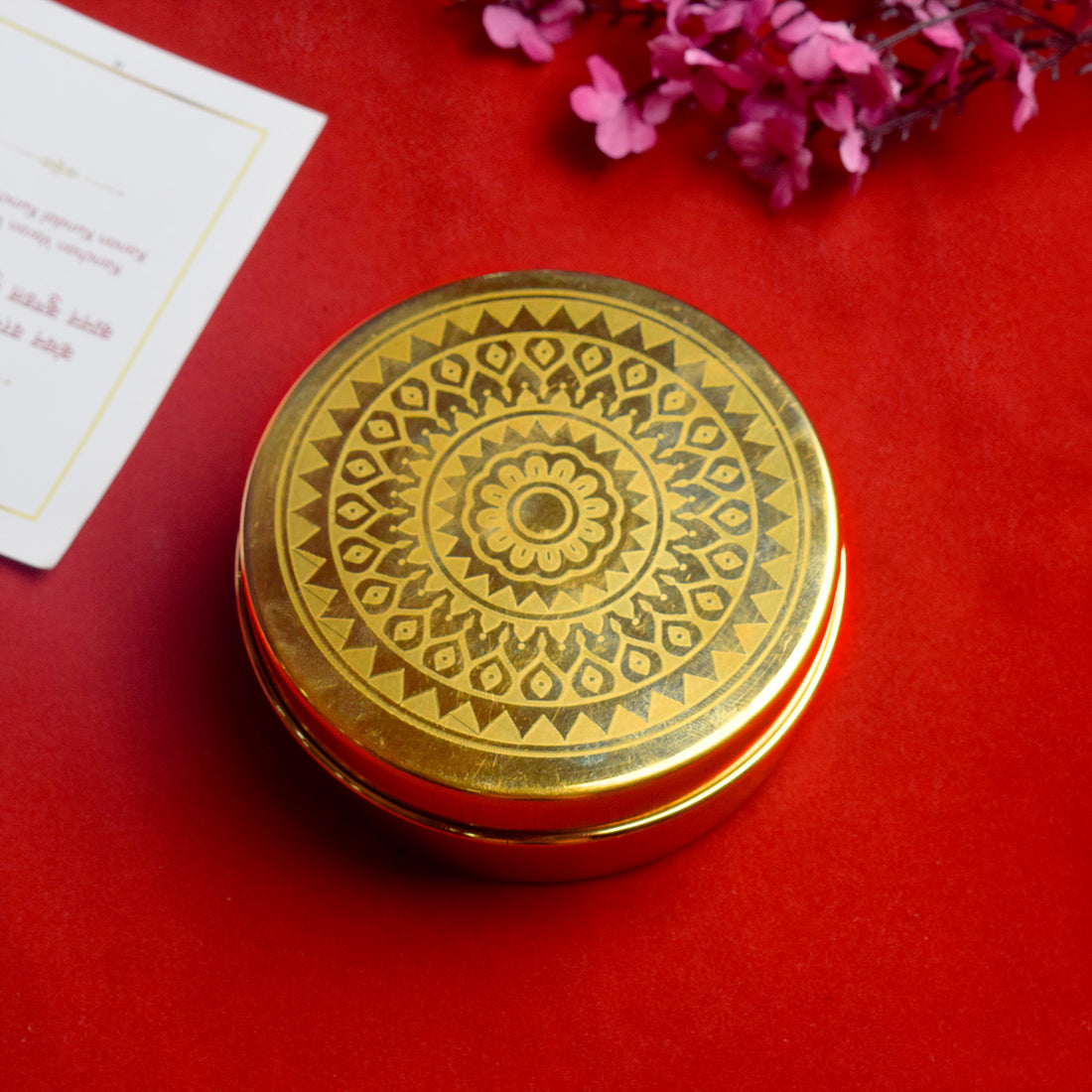 Brass Pooja Samagridaan (5 Containers)