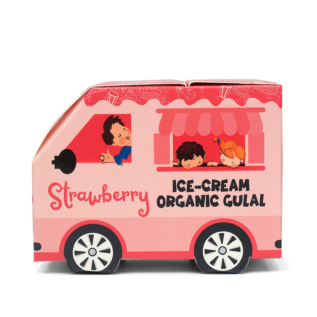 ICE-CREAME Organic Gulal Holi Colors Set of 10 with with Distinctive Car Box Packaging