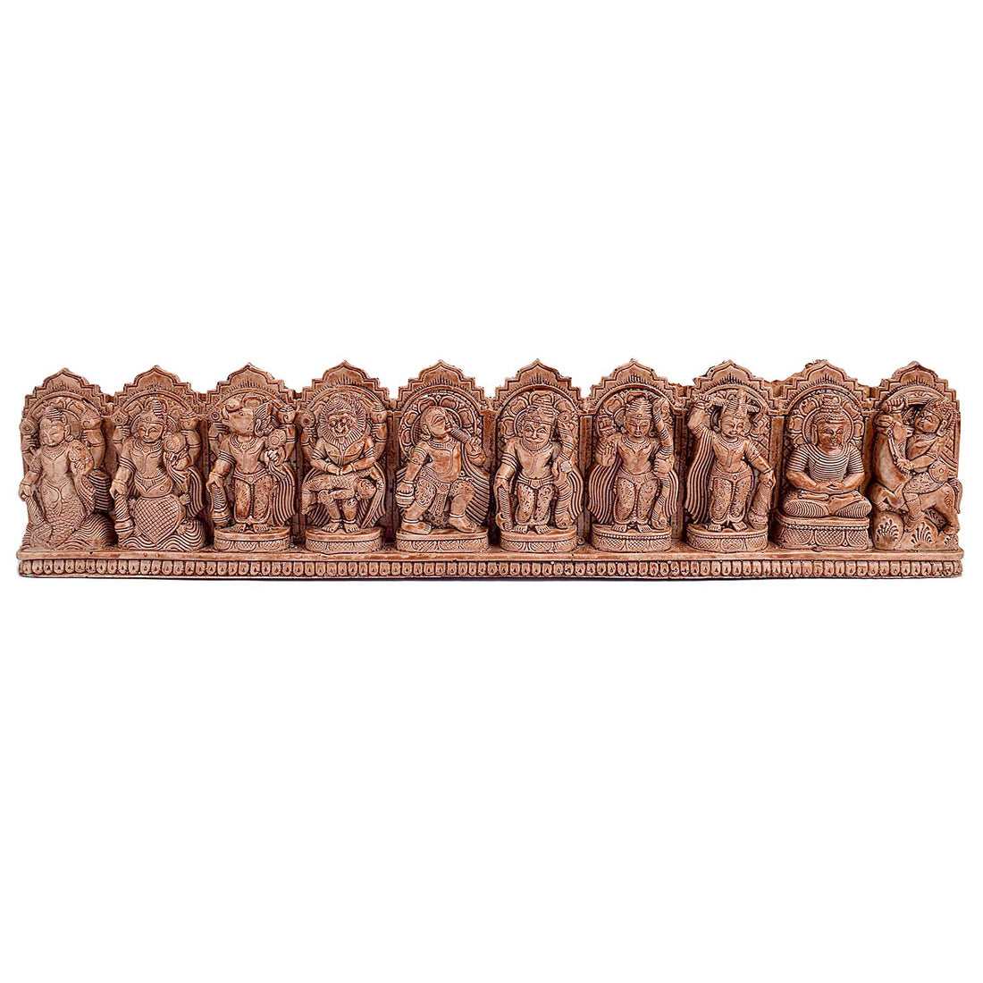 Dasavatharam Wall Decor – Vishnu’s 10 Avatars in Handcrafted Wood