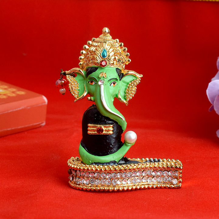 Ganesha with Shivalingam Puja Store Online Pooja Items Online Puja Samagri Pooja Store near me www.satvikstore.in