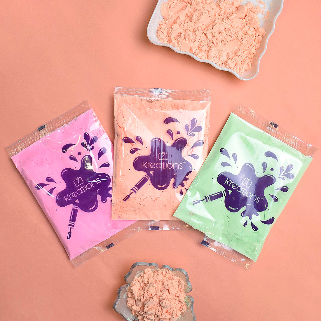 Fruity Gulal 3 Pc Set of Skin Friendly Holi Colors (Assorted)