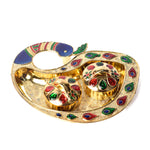 Peacock Design Kumkum Dispenser