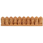 Sacred Dasavatharam Wooden Panel – Vishnu’s 10 Avatars Wall Art