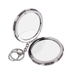 Cute Round Evil Eye Keychain with Foldable Mirror