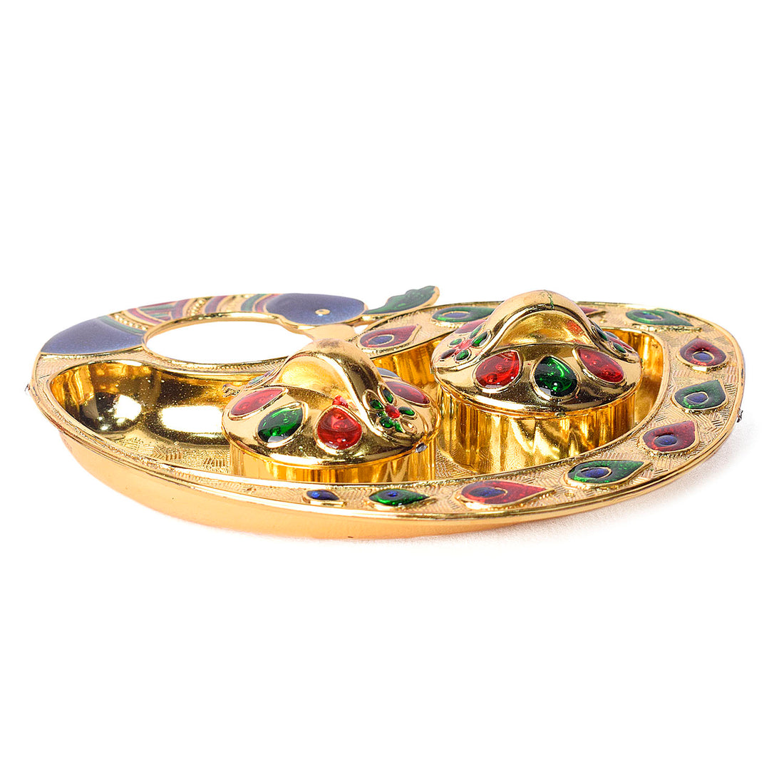 Peacock Design Kumkum Dispenser