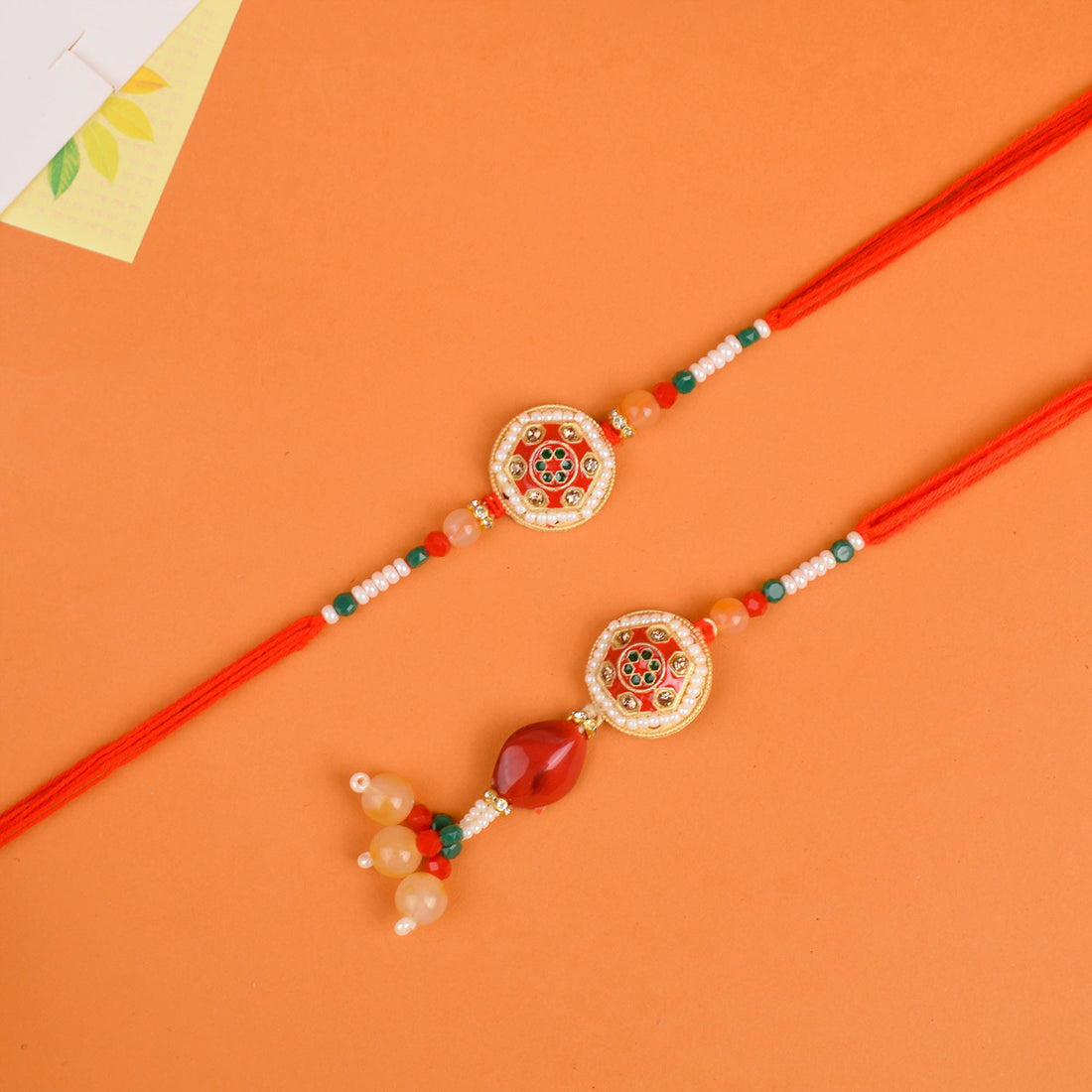 Divine Bond: Bhaiya Bhabhi Rakhi Set