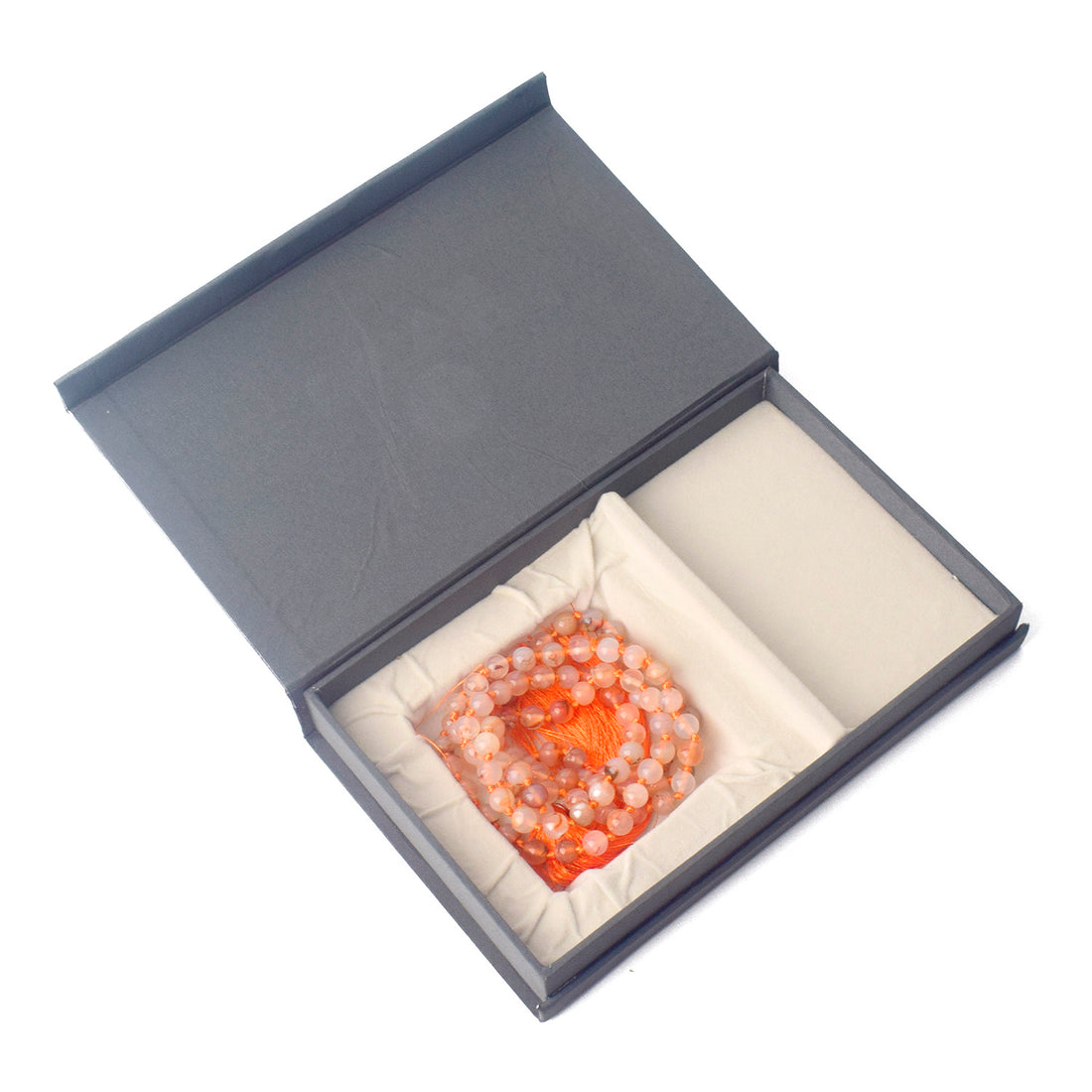 Premium Hakik Jap Mala aventurine Crystal Peach