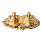 Circular Grace Artisan-Crafted Round Kumkum Holder