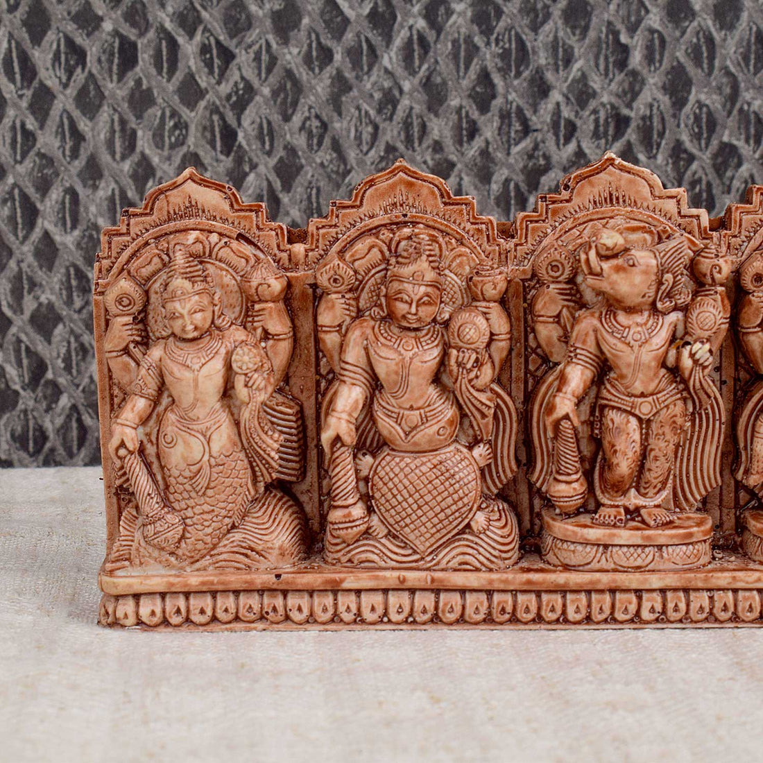 Dasavatharam Wall Decor – Vishnu’s 10 Avatars in Handcrafted Wood