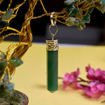 Green Aventurine Crystal Pencil Pendant for Reiki