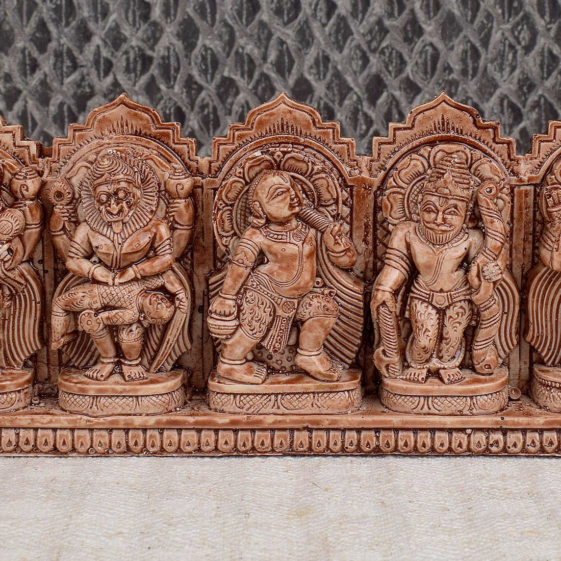 Dasavatharam Wall Decor – Vishnu’s 10 Avatars in Handcrafted Wood