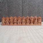 Handcrafted wooden Dasavatharam wall decor featuring the ten avatars of Lord Vishnu, intricately carved and painted, ideal for spiritual and aesthetic home decoration. India’s Largest Pooja Accessories Brand - www.satvikstore.in

