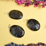 Labradorite Oval Shape Crystal Stone Pendant