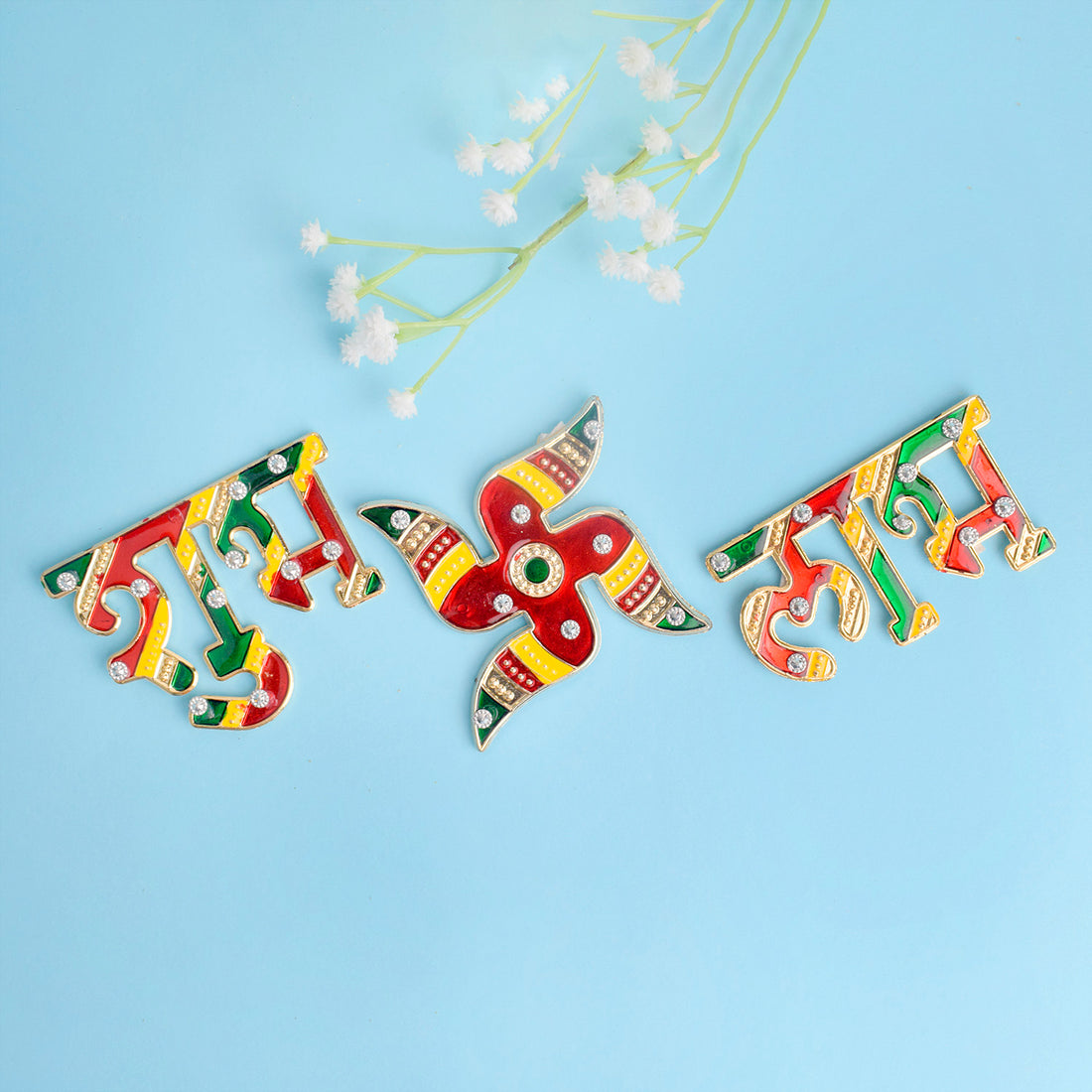 Shimmering Shubh and Labh Diwali Stickers