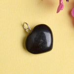 Natural Black Tourmaline Pendant Heart Shape Crystal Stone Pendant