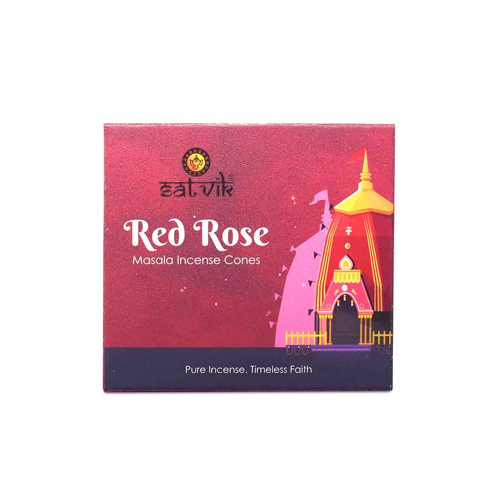 Red Rose Pure Masala Incense Cones