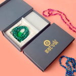 Premium Hakik Jap Mala Green aventurine
