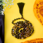 Premium Hakik Jap Mala Crystal Brown & Black
