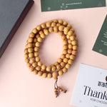 Certified 12mm 100% Original Authentic Mysore White Sandalwood (Chandan) Jap Mala