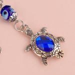 Premium Stainless Steel 3 Tier Turtle Evil Eye Keychain – Anti-Rust Gift