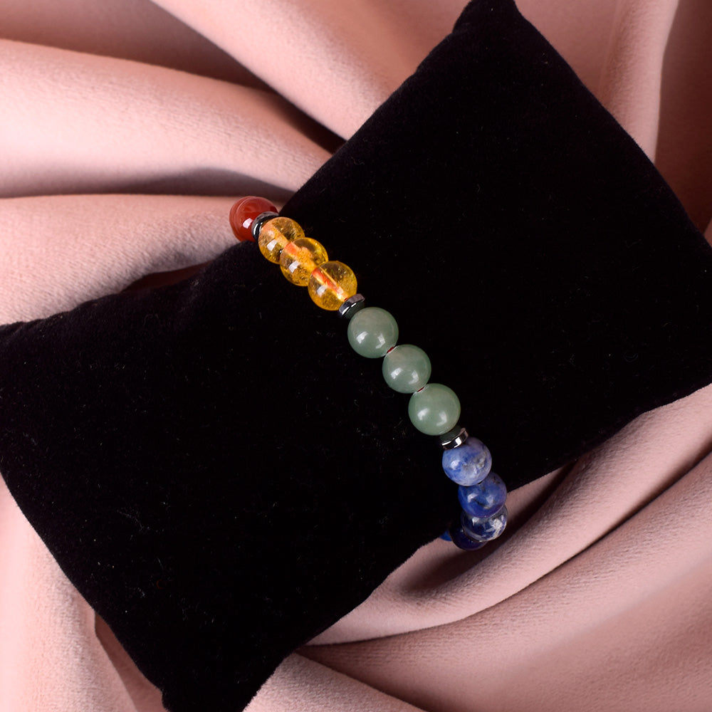 7 Chakra Beaded Bracelet Stretchable Spiritual Wear