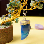 Natural Crystal Horn-Shaped Pendant