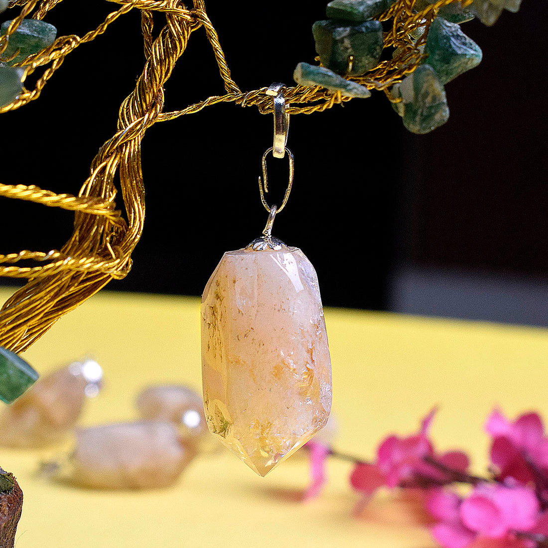 Natural Citrine Crystal Stone Pendant