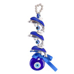 Feng Shui Evil Eye Wall Hanging with Silver Plated Fish