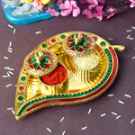 Leaf-Inspired Kumkum Holder with Precision