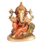 9.1 Inch Lord Ganesh Brass Idol / Ganesh Ji Murti