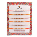 Beautiful Beaded Rudraksha Rakhi Set (Pack of 6)