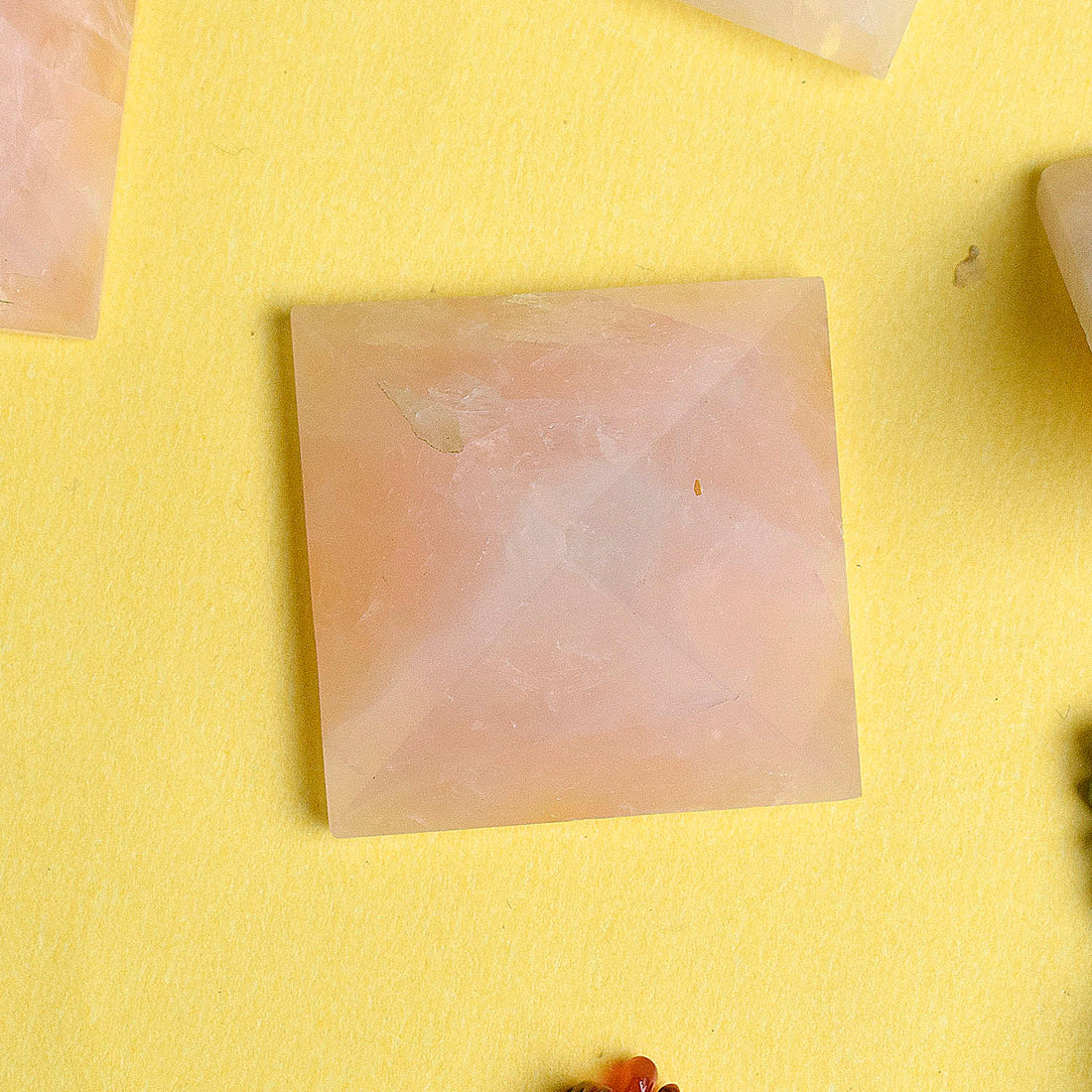 Rose Quartz Pyramid for Reiki Healing and Crystal Healing Stone