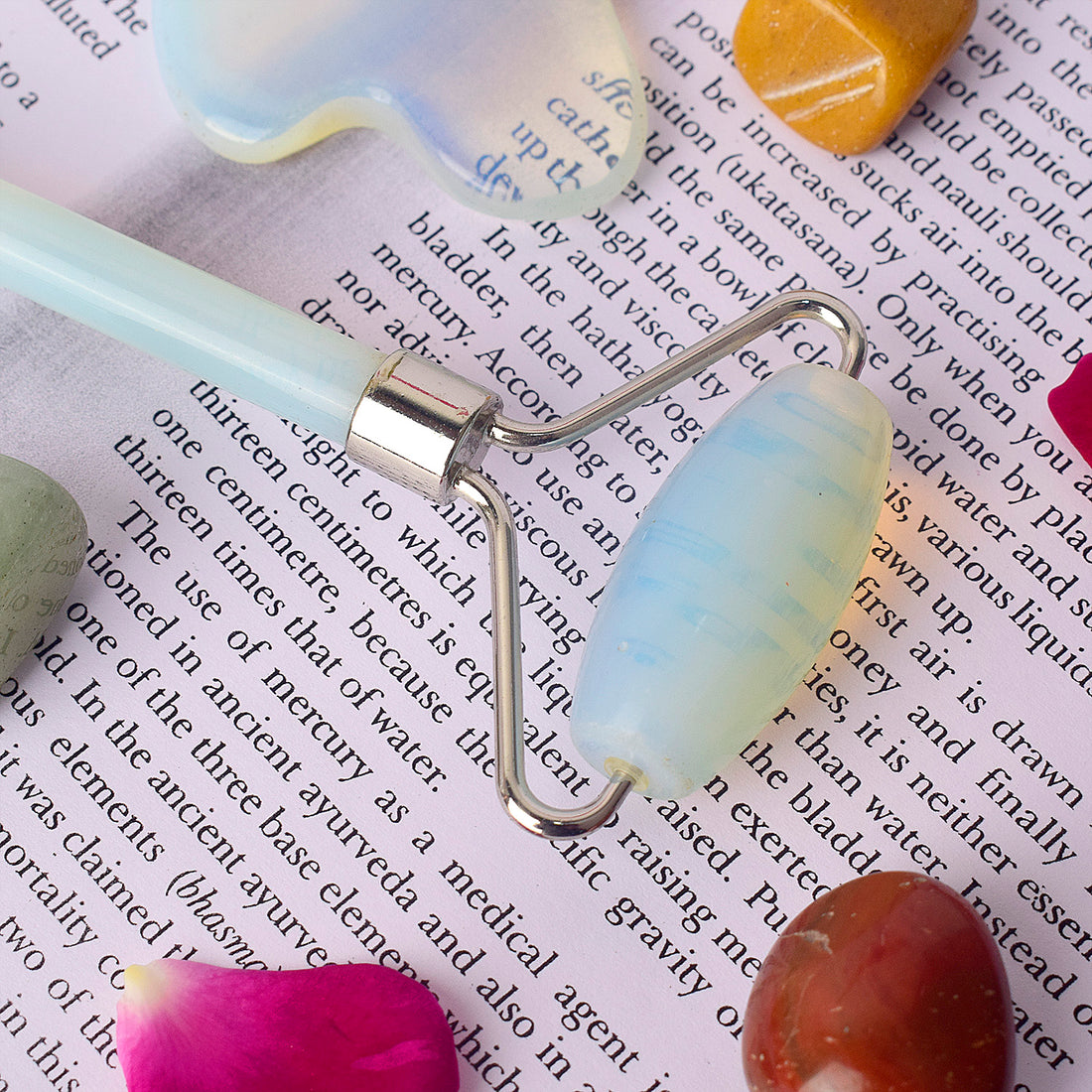 Premium White Aventurine Jade Face Roller with Box for Radiant Skin
