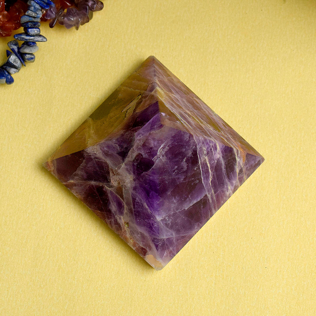 Natural Amethyst Pyramid Reiki Healing and Crystal Healing Stone