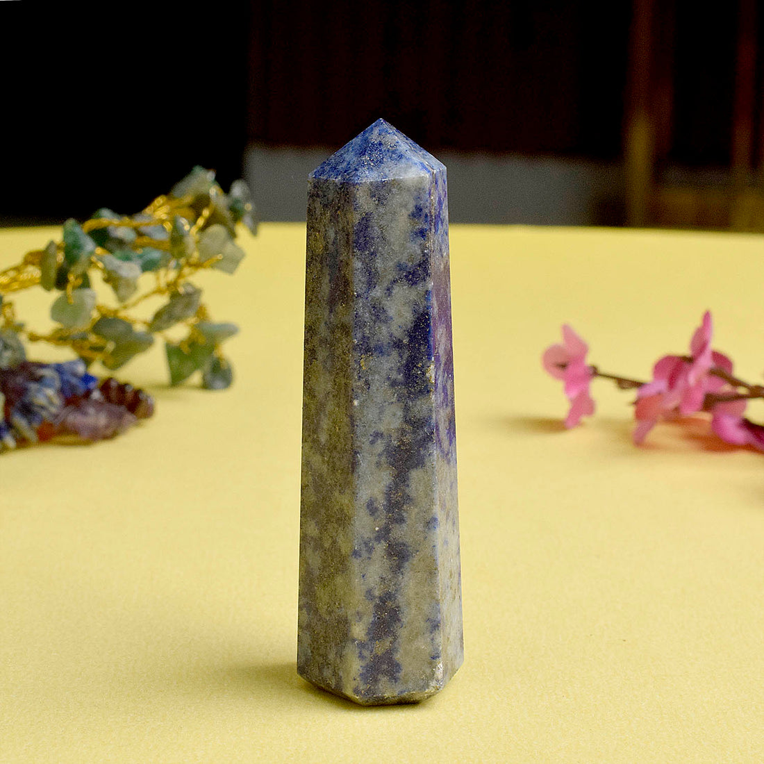 Lapis Lazuli Healing Massager Stick, Jumbo Wand for Reiki Healing