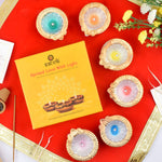 Crafted Light Stunning Clay Diyas for Diwali Celebrations Set of 6