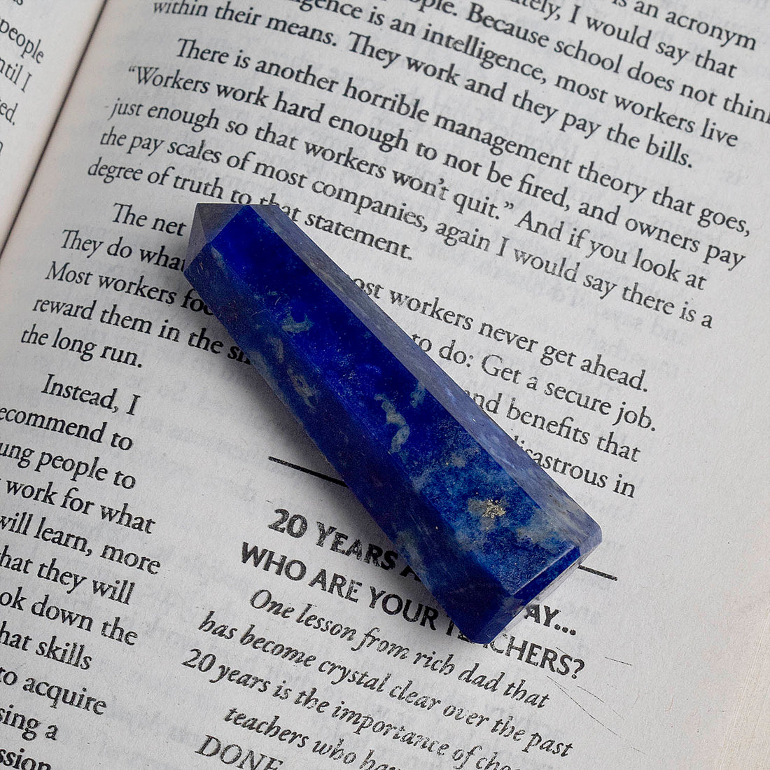 Lapis Lazuli Healing Massager Stick, Jumbo Wand for Reiki Healing
