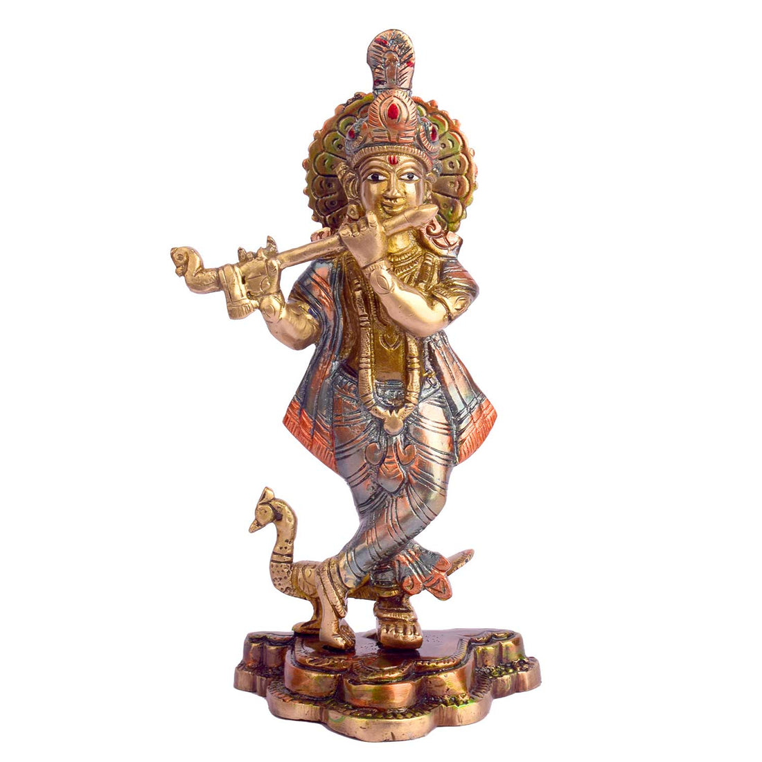 8.1 Inch Lord Krishna Brass Murti