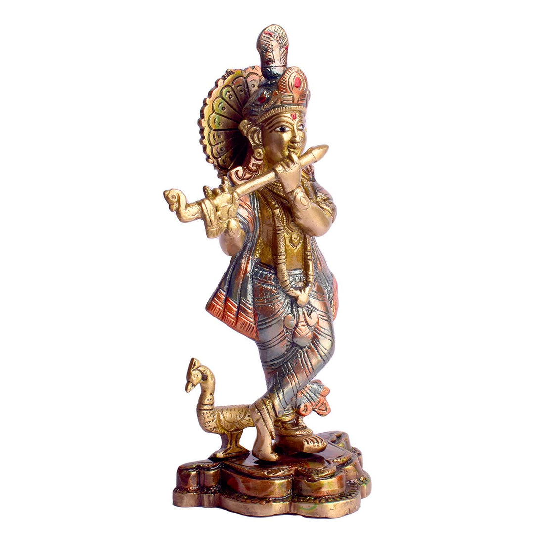 8.1 Inch Lord Krishna Brass Murti
