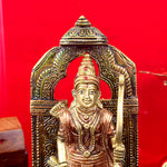 8.4 Inch Exquisite Brass Ram Idol with Bow in Colored