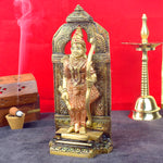 8.4 Inch Exquisite Brass Ram Idol with Bow in Colored