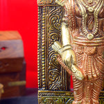 8.4 Inch Exquisite Brass Ram Idol with Bow in Colored