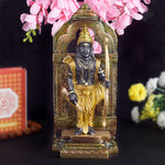 8.4 Inch Antique Brass Ram with Bow Statue